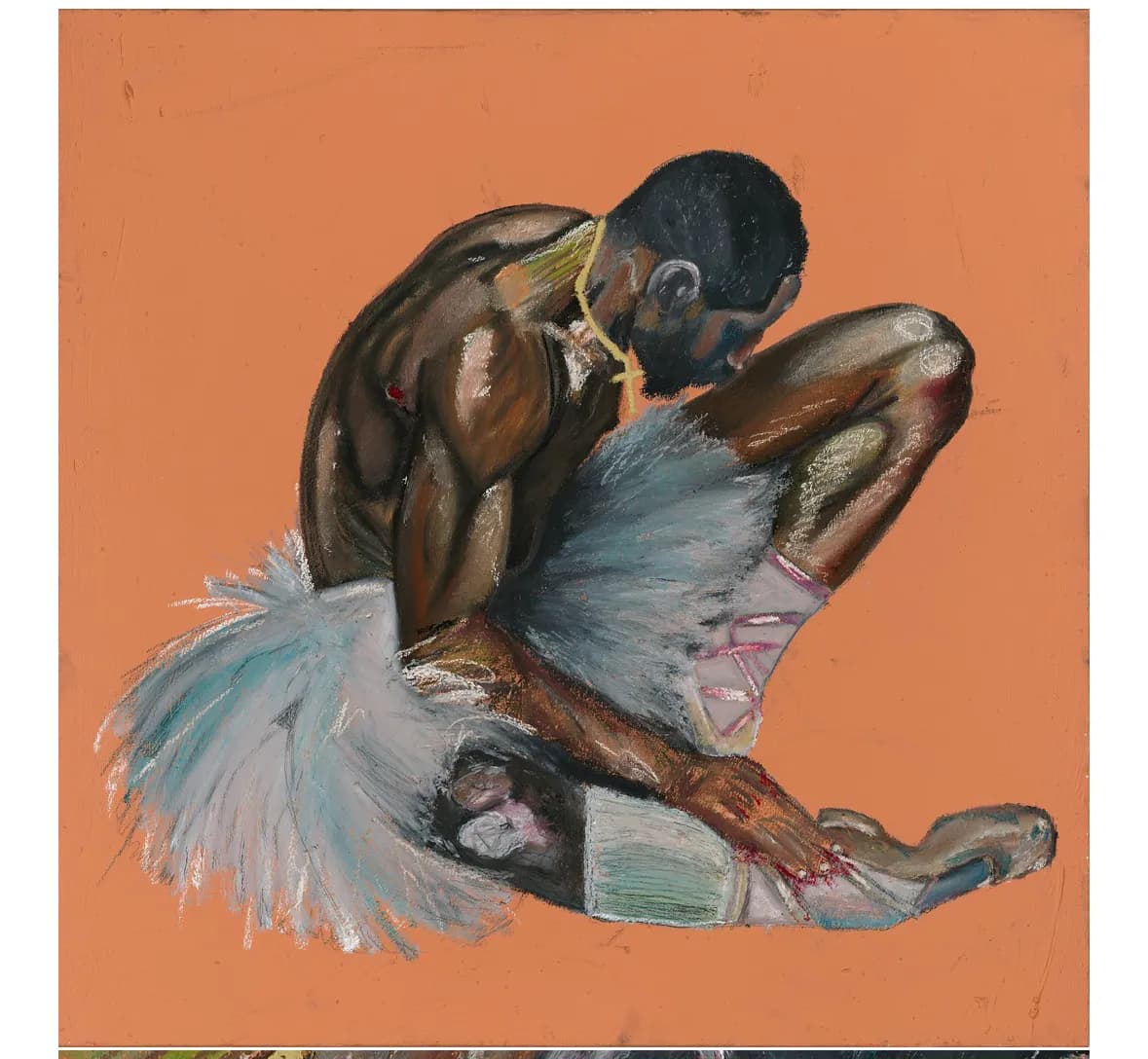 Art By Brandon Gastinell, I Will Never Turn My Back On You, 2024, 24x24, Oil Pastel On Canvas, $1,000